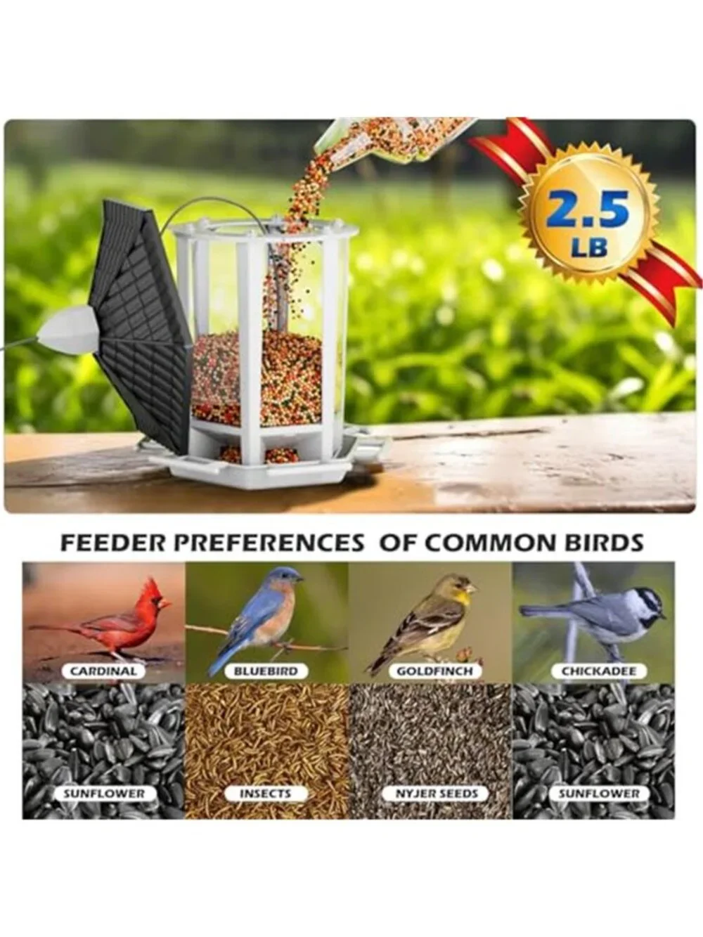 New 2 Pack Bird Feeders for Outdoor Hanging, Retro Pagoda Design Fun